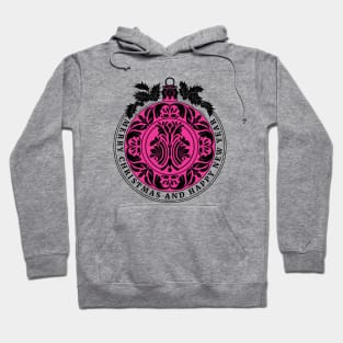 Pink Christmas Ornament. Hoodie